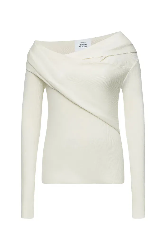 Venus Asymmetrical Sweater in Lyocell Blend