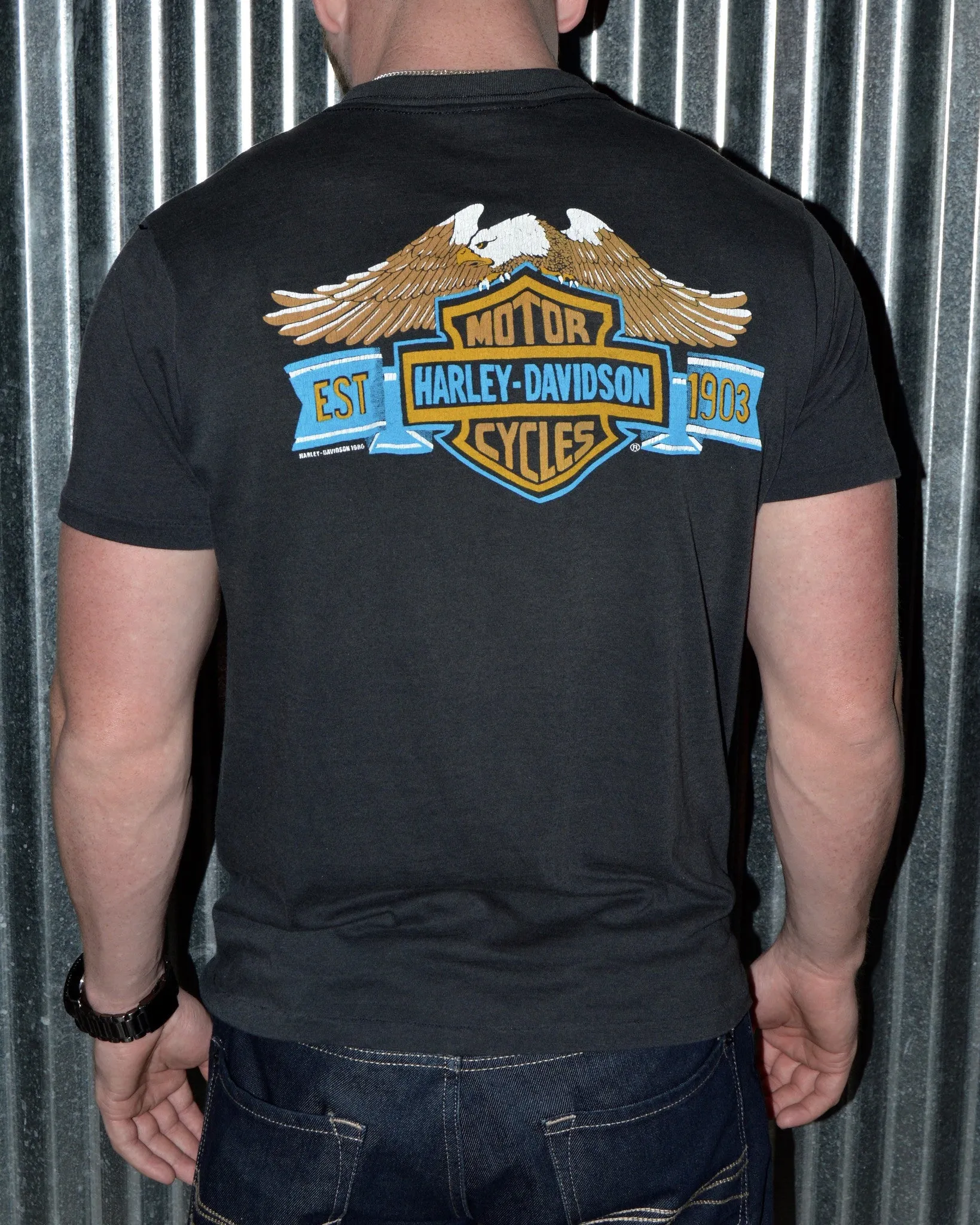 Vintage Harley Davidson American Classic Biker T-Shirt sz M