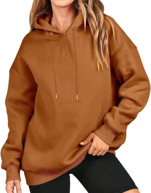 Winter Sweatshirts for Women Casual Solid Color Pullover Hoodies Drawstring Long Sleeve Sweatshirt Regular Shirts