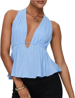 Women Halter Neck Crop Tops Sexy Tie-Up Sleeveless Backless Tank Tops Solid Color Vest Camisoles Club Party