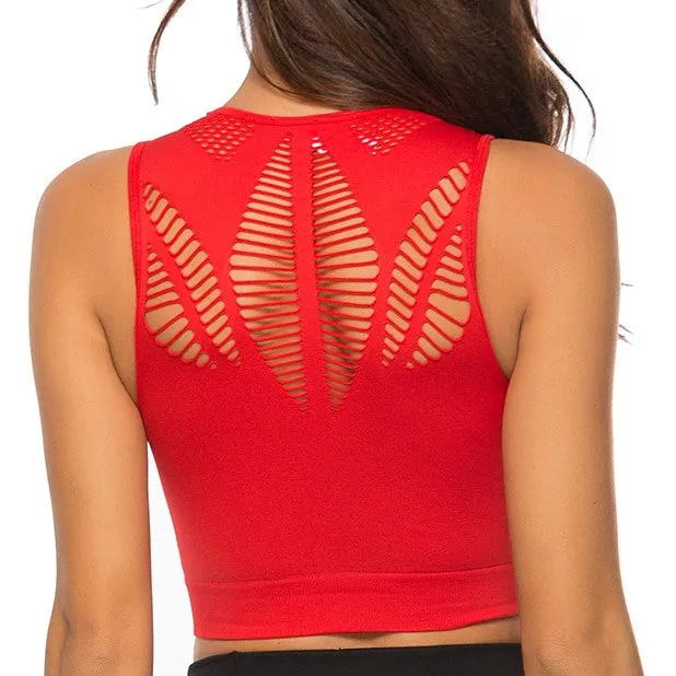 Workout Backless Solid Quick Dry Running Gym Sports Bra