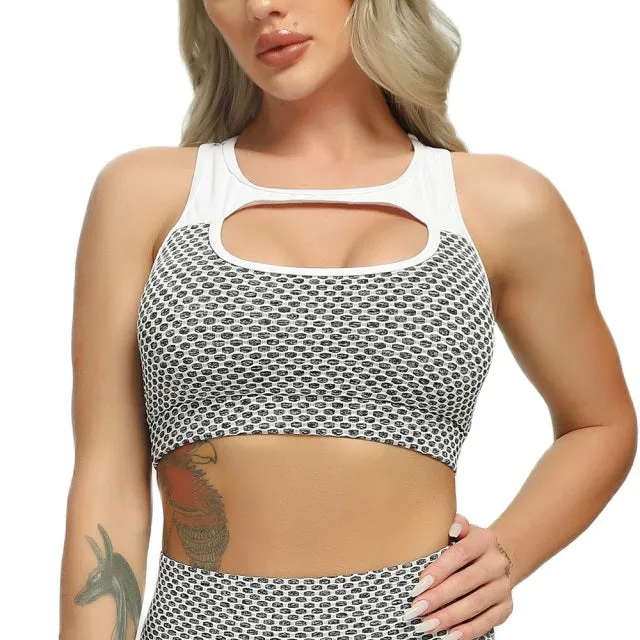 Workout Backless Solid Quick Dry Running Gym Sports Bra