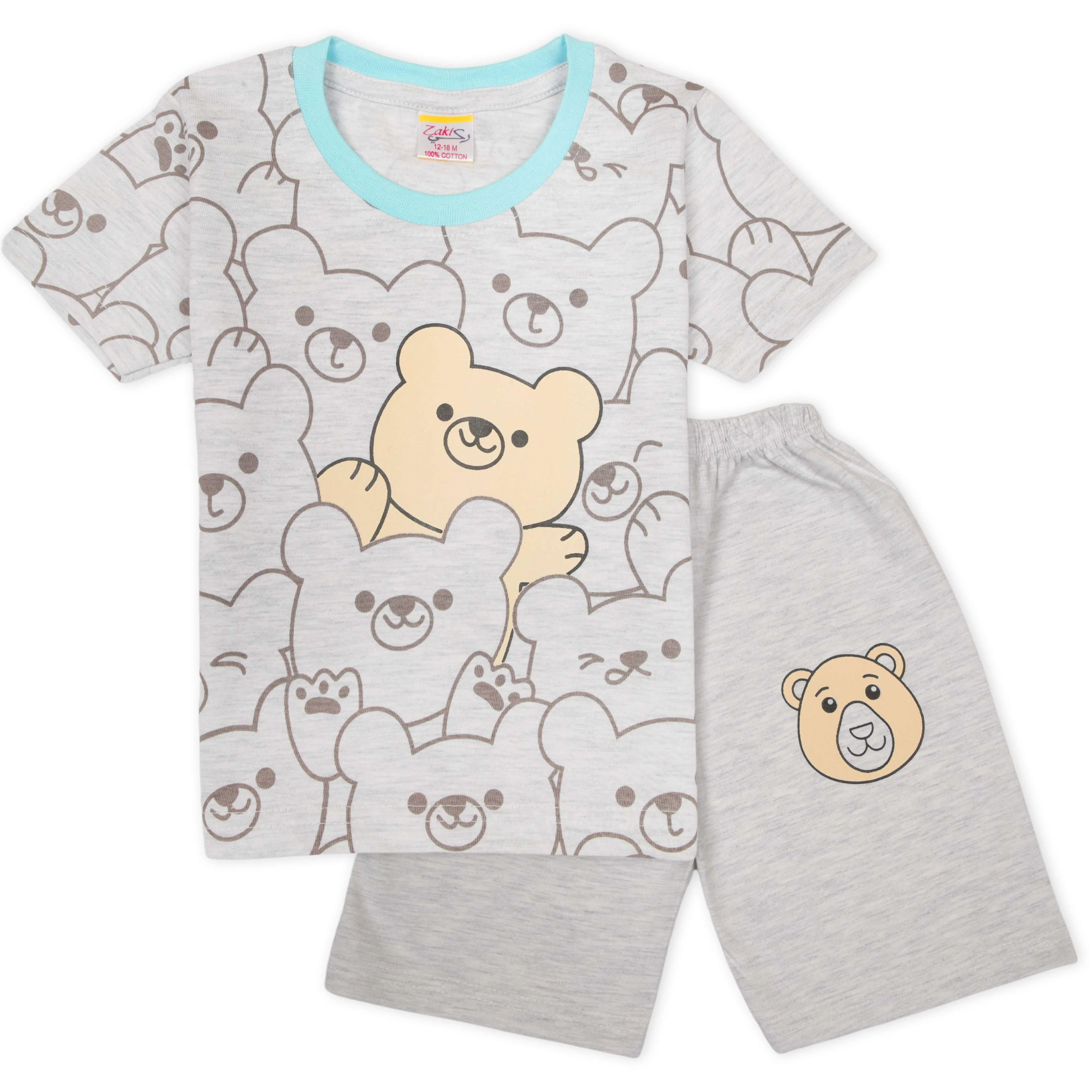 Zaki - Boys 2 Top / 2 Shorts with Bermuda 4 Pcs Set (6-24M)60