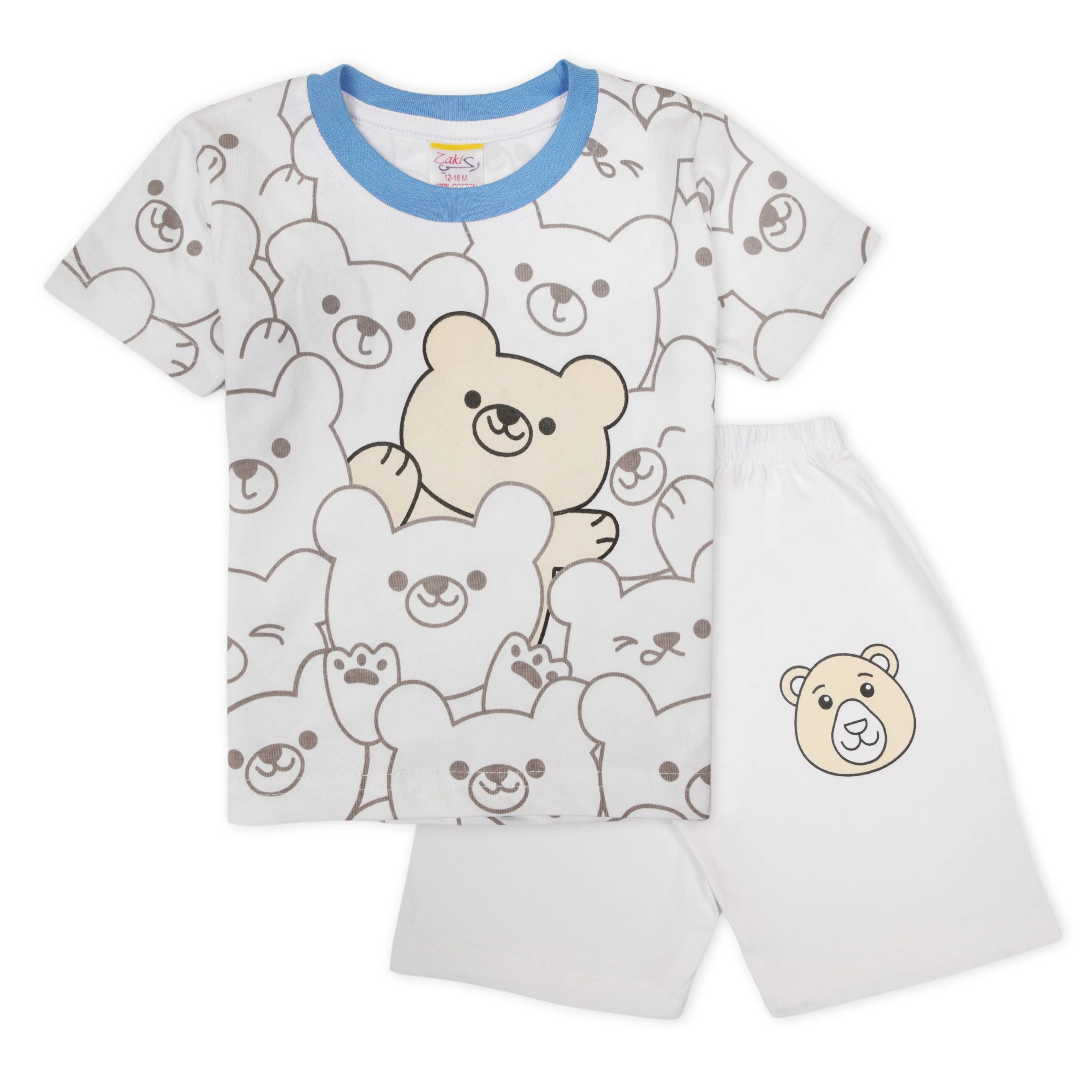 Zaki - Boys 2 Top / 2 Shorts with Bermuda 4 Pcs Set (6-24M)60