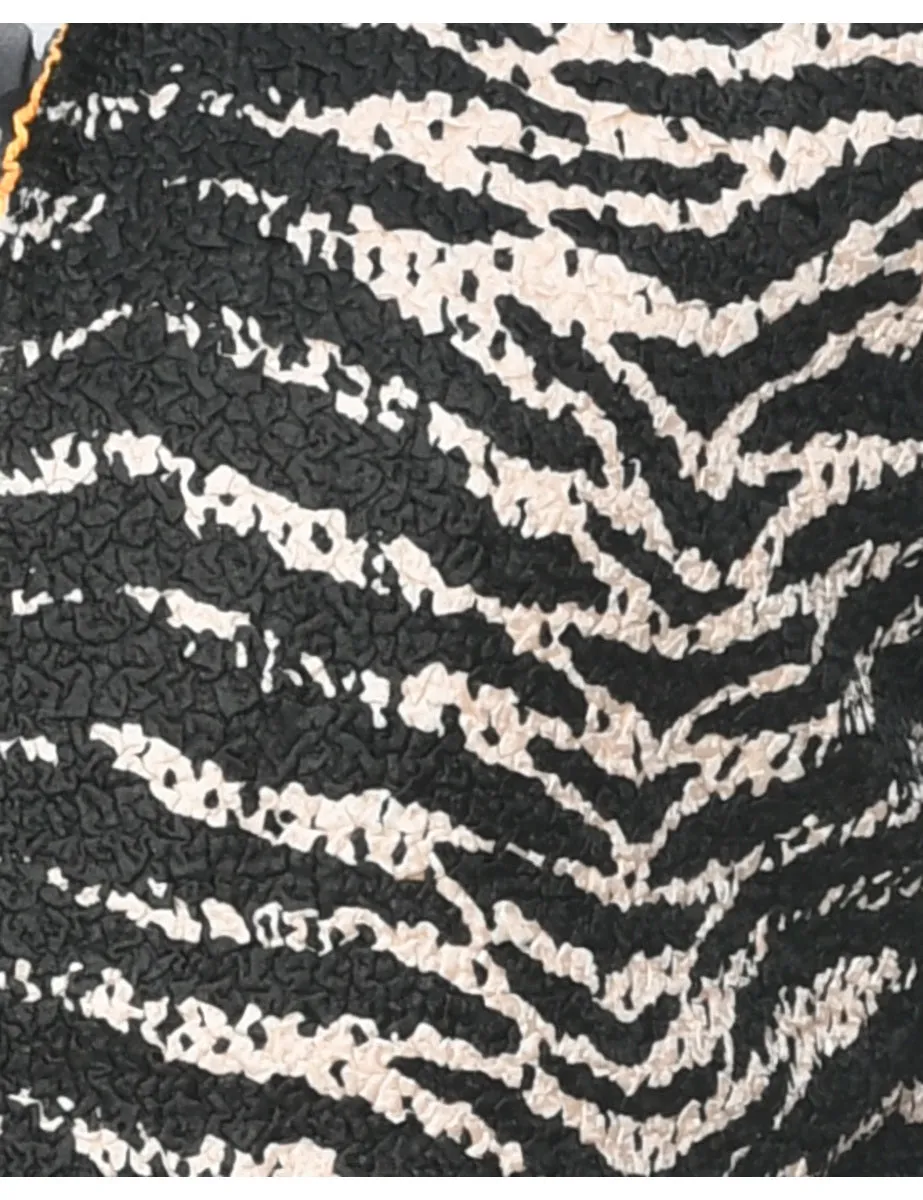 Zebra Print Black Jacket - M